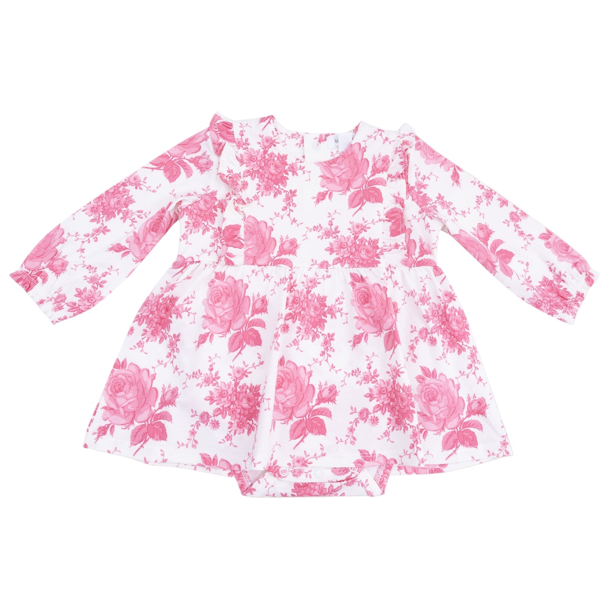 Ruffle Long Sleeve Bodysuit Dress - HoneyBug 