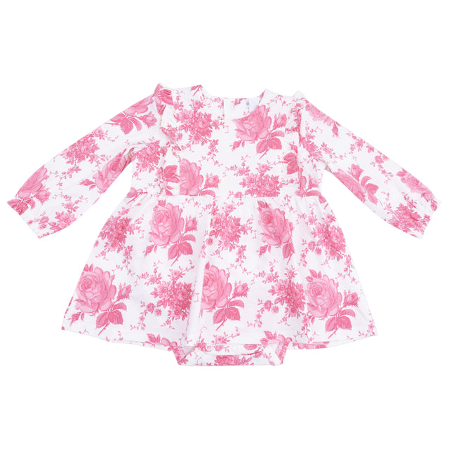 Ruffle Long Sleeve Bodysuit Dress - HoneyBug 