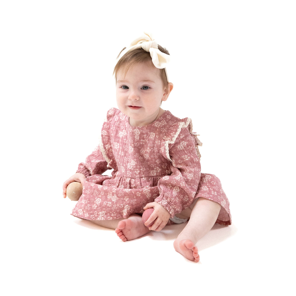 Ruffle Long Sleeve Bubble with Skirt - HoneyBug 