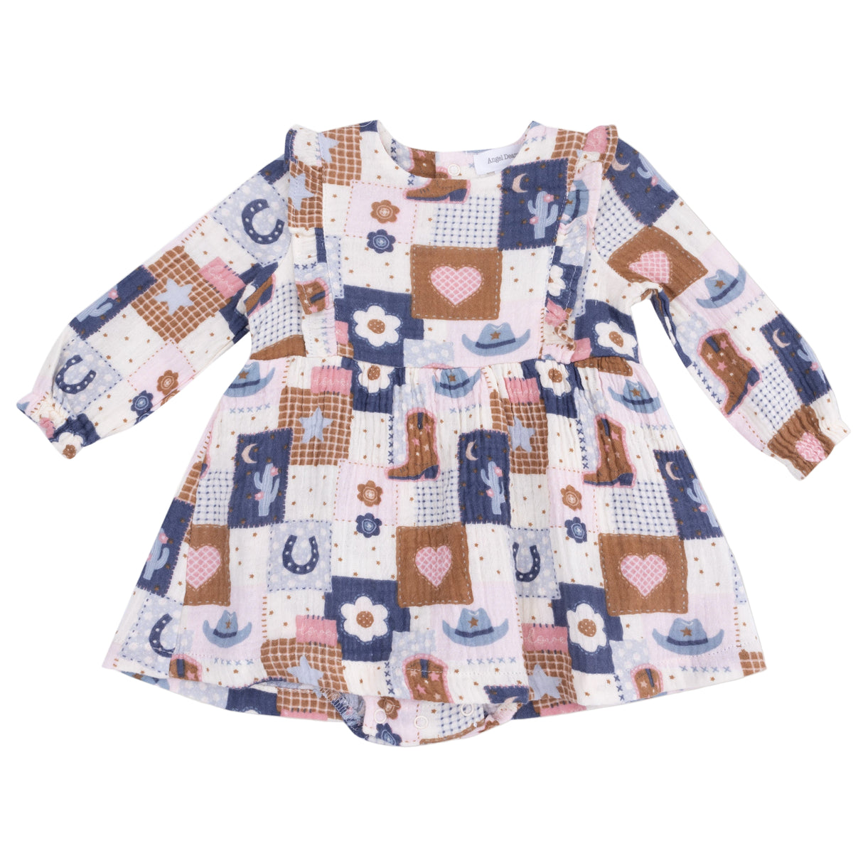 Ruffle Long Sleeve Bubble with Skirt - HoneyBug 