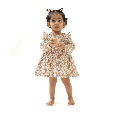 Ruffle Long Sleeve Bubble with Skirt - HoneyBug 