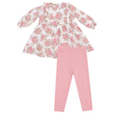 Ruffle Long Sleeve Dress and Ribbed Legging - HoneyBug 