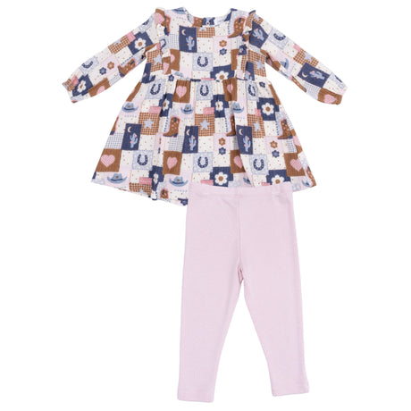 Ruffle Long Sleeve Dress and Legging Set - HoneyBug 