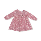 Smocked Ruffle Long Sleeve Dress + Diaper Cover (2T to 4T Dress Only) - HoneyBug 