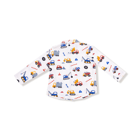 Long Sleeve Polo with Full Front Placket - HoneyBug 