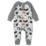 Halloween Pumpkin Pals - Henley Bamboo Romper - HoneyBug 