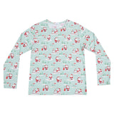 Adult Long Sleeve Top - Golfing Santa and Elves - HoneyBug 