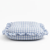 Blue Gingham Ruffle Baby Lounger Cover