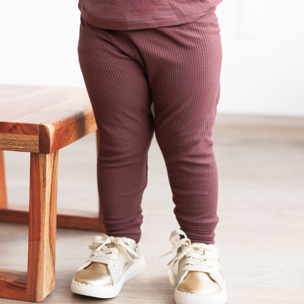BAMBOO RIB LEGGINGS- Black Cherry - HoneyBug 