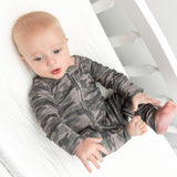 Zip Romper - Chris Camo Ribbed - HoneyBug 