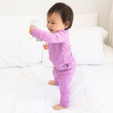 LONG SLEEVE 2 PIECE SETS- Lilac Ribbed - HoneyBug 