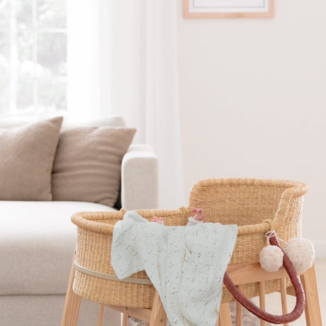 Vanilla White Pointelle Knit Blanket