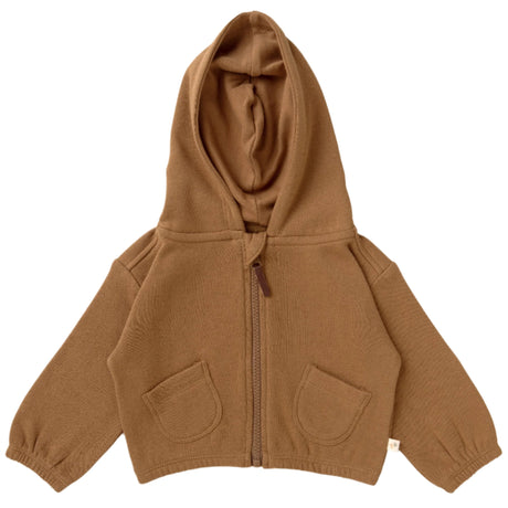 Organic Baby Toddler Hooded Jacket - Tan - HoneyBug 