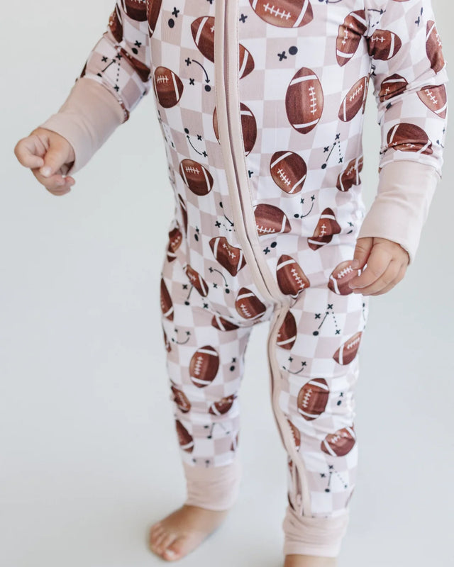 Bamboo Zip Romper | Game Day - HoneyBug 