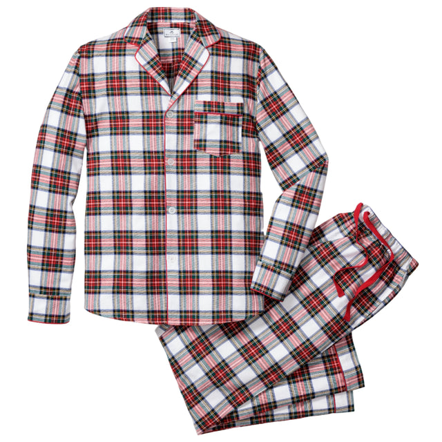 Men's Brushed Twill Pajama Set in Balmoral Tartan - HoneyBug 
