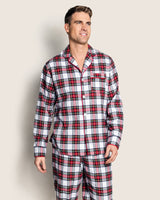 Men's Brushed Twill Pajama Set in Balmoral Tartan - HoneyBug 