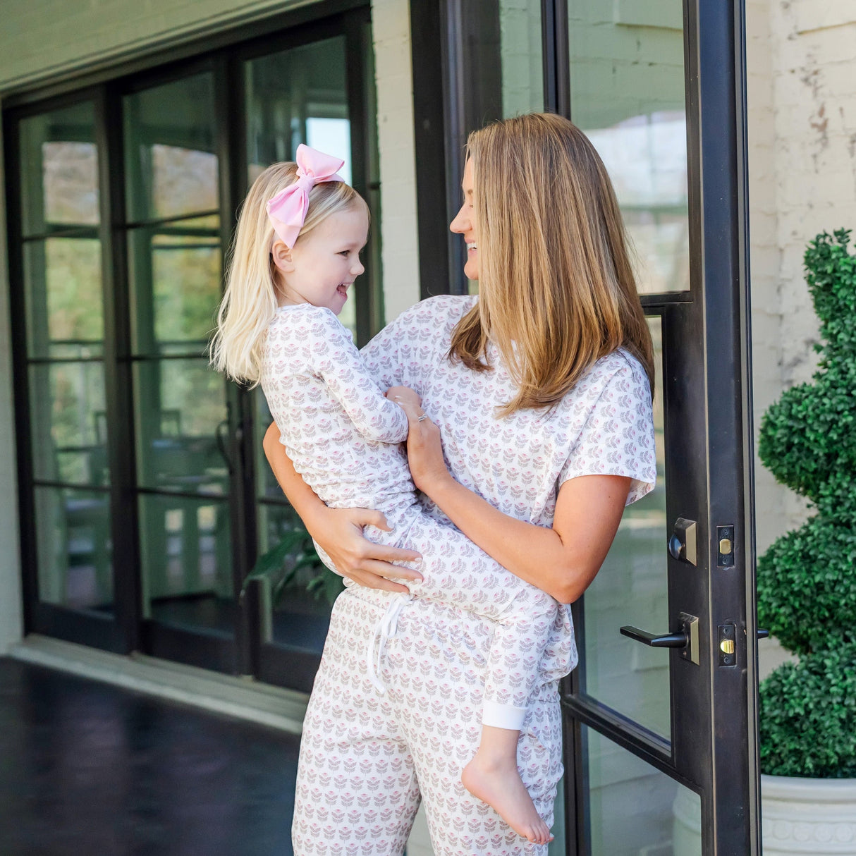 Ava Girls' Pajama Pant Set - Berkshire Batik Floral - HoneyBug 