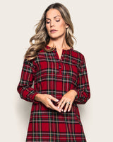Women's Brushed Twill Beatrice Nightgown in Imperial Tartan - HoneyBug 