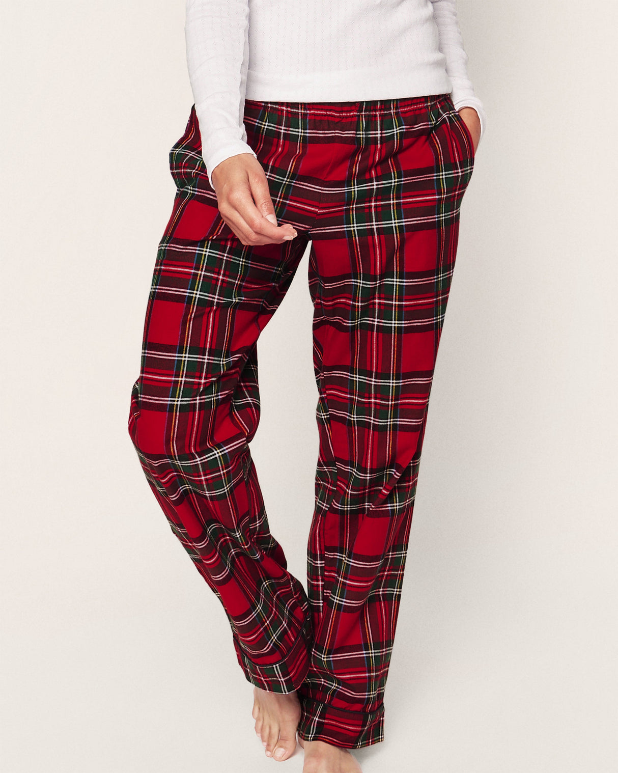 Women's Brushed Twill Pants in Imperial Tartan - HoneyBug 