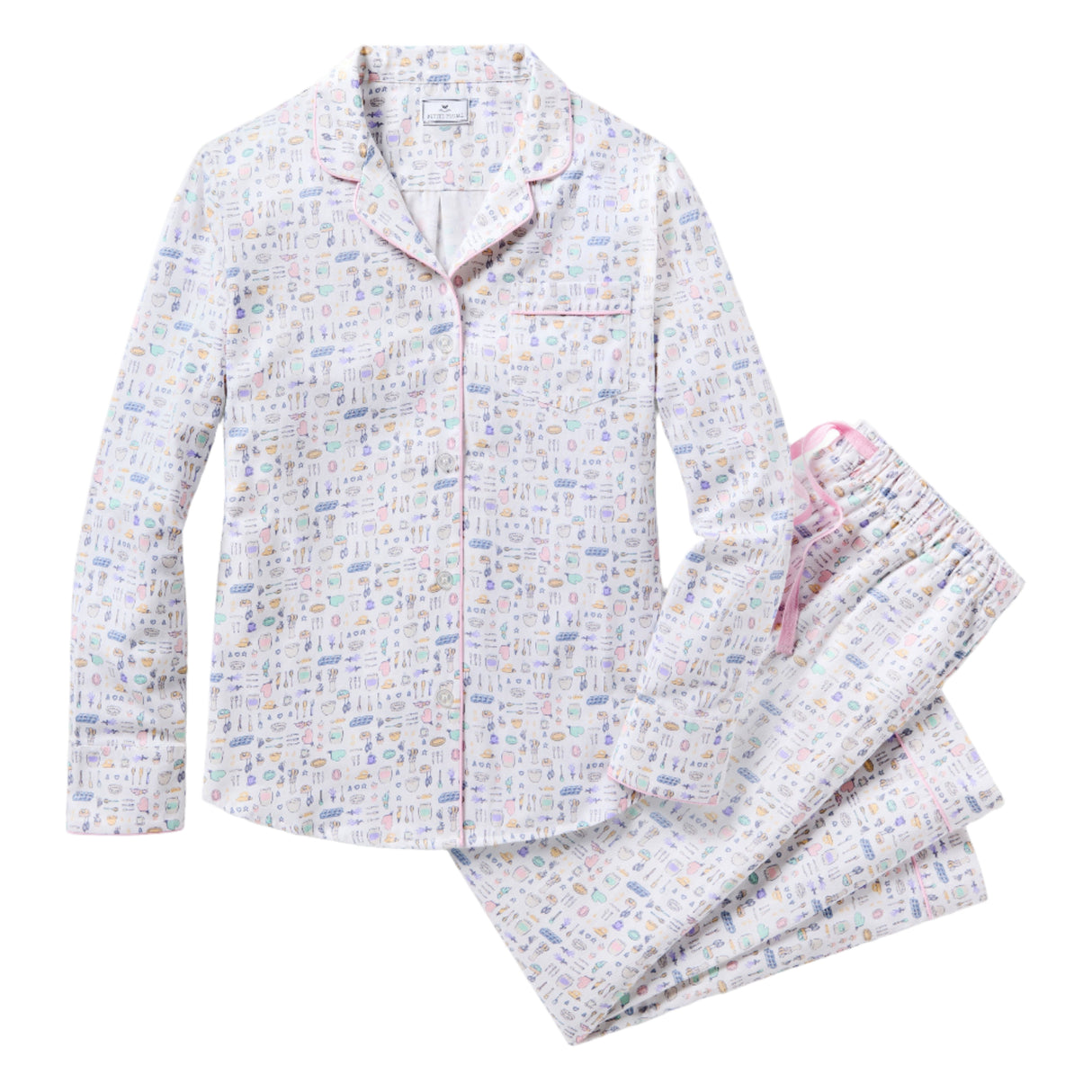 Women's Twill Pajama Set in Baking Spirits Bright - HoneyBug 