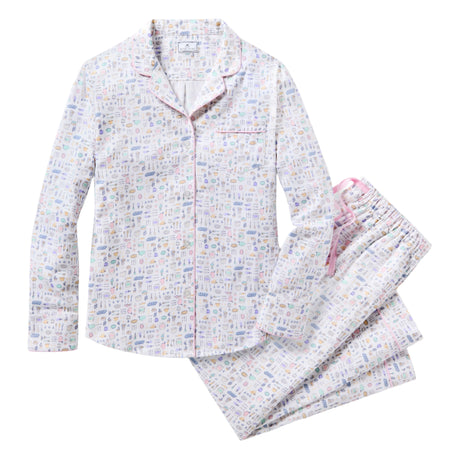 Women's Twill Pajama Set in Baking Spirits Bright - HoneyBug 