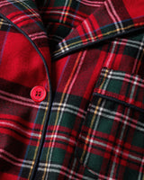 Women's Brushed Twill Short Sleeve Short Set in Imperial Tartan - HoneyBug 