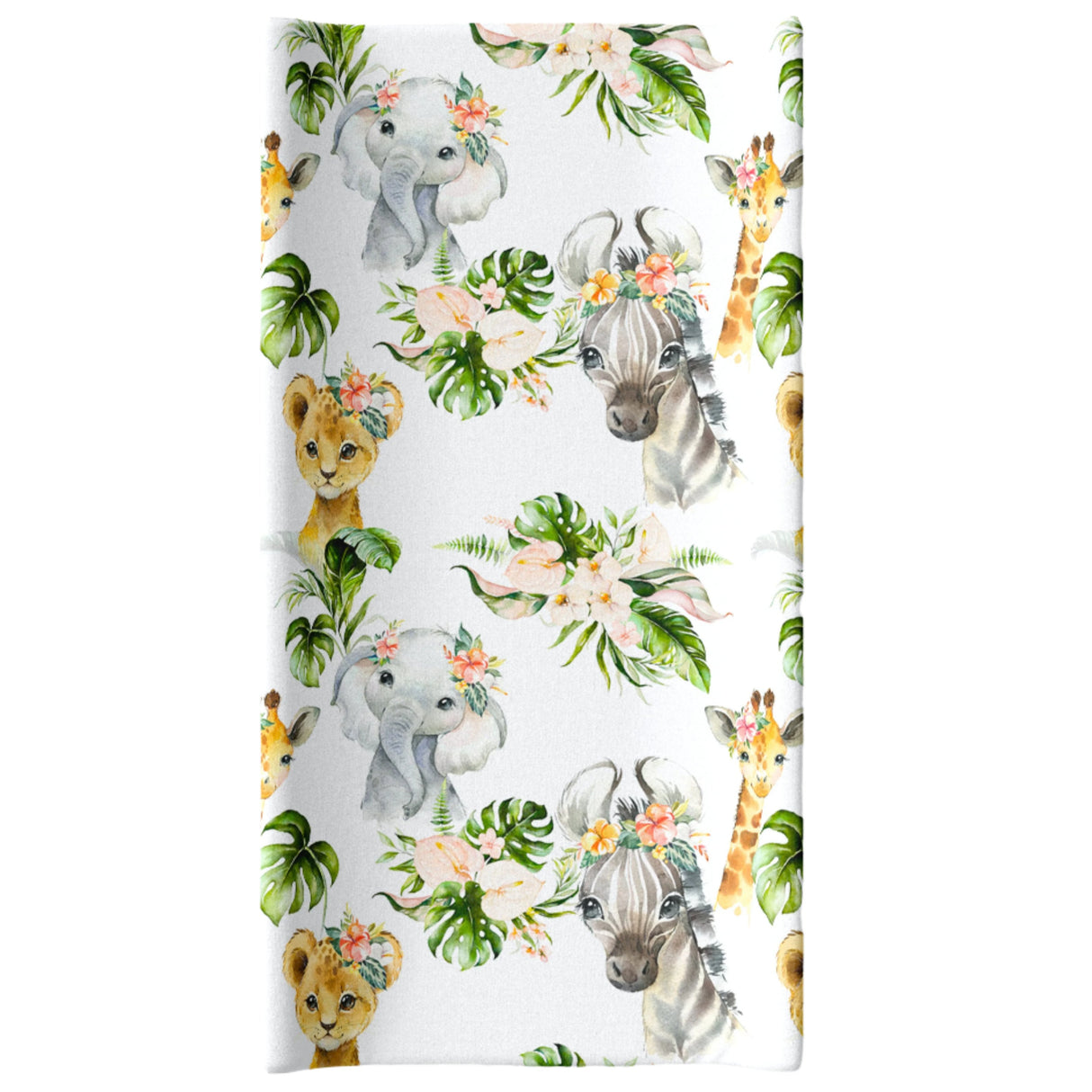 Changing Pad Cover- Africa Animals - HoneyBug 