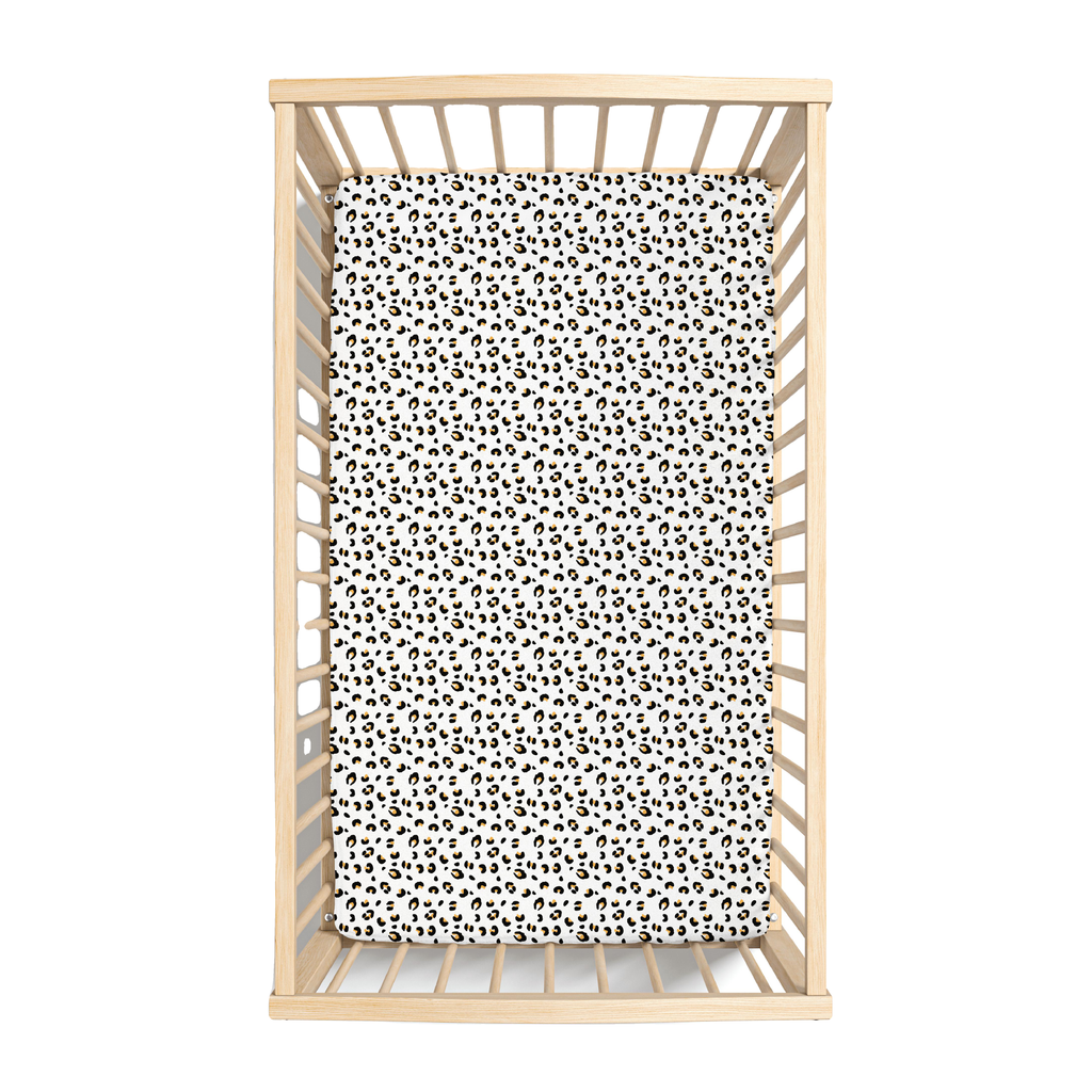 Allie Leopard Bamboo Crib Sheet - HoneyBug 