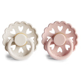 FRIGG Andersen Fairytale Natural Rubber Pacifier 2-Pack - Cream/Blush - HoneyBug 