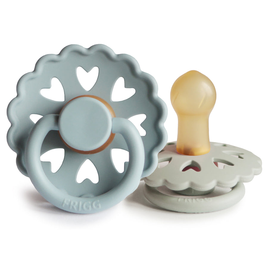 FRIGG Natural Rubber Fairytale Pacifier (Stone Blue/Willow Gray) - HoneyBug 