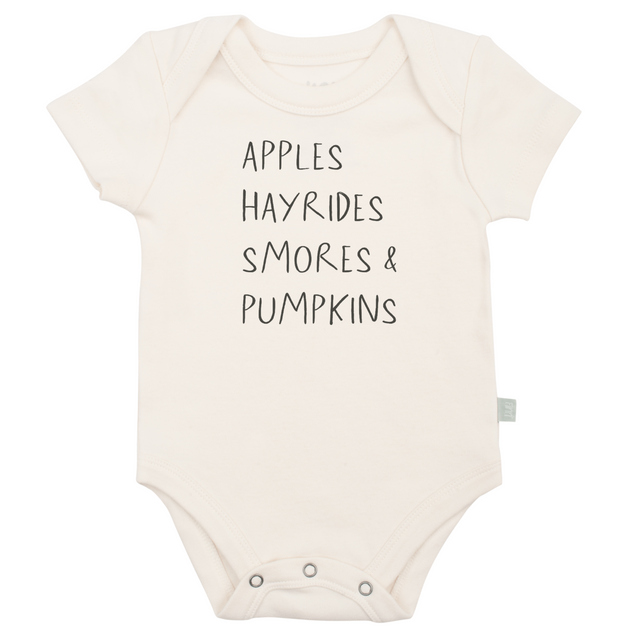 graphic bodysuit | apples hayrides smores - HoneyBug 