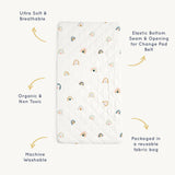 Organic Changing Pad Cover - Rainbow - HoneyBug 