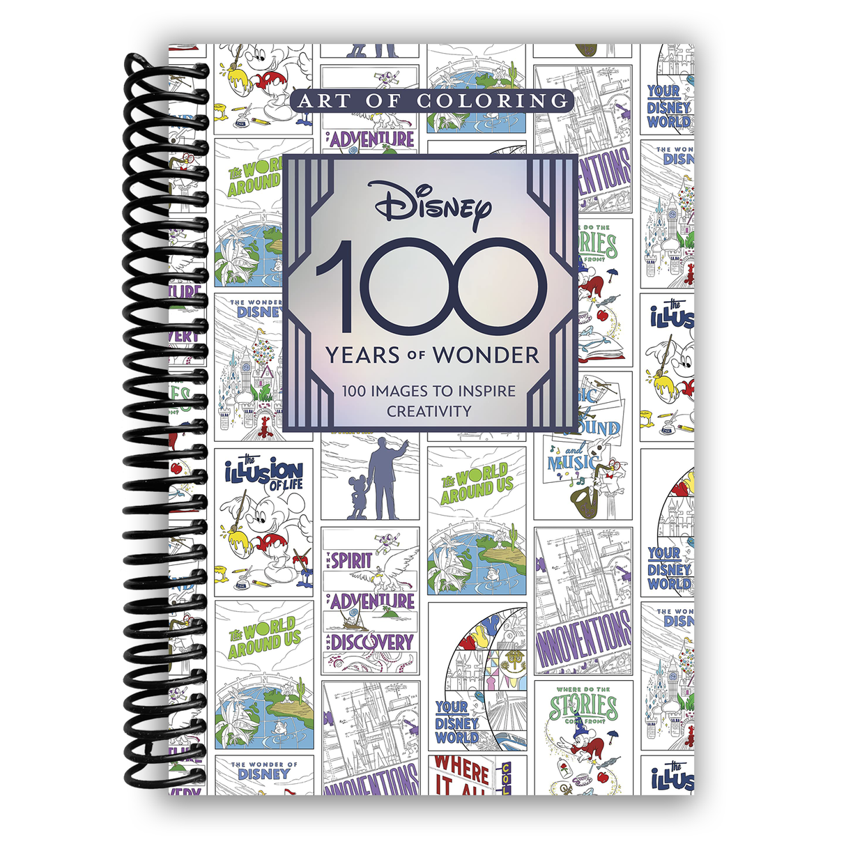Art of Coloring: Disney 100 Years of Wonder: 100 Images to Inspire Creativity (Spiral-bound) - HoneyBug 