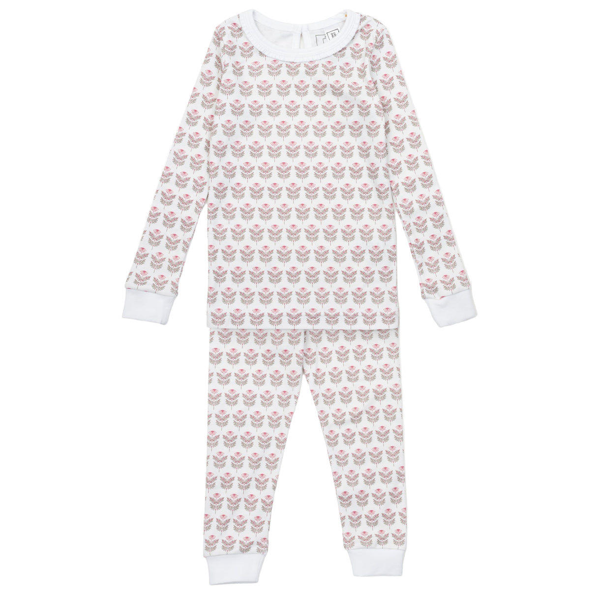 Ava Girls' Pajama Pant Set - Berkshire Batik Floral - HoneyBug 