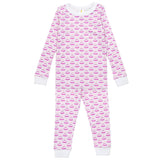 Ava Girls' Pajama Pant Set - Birthday Cake Pink - HoneyBug 