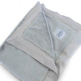 Luxury Satin Border Blanket - Silver