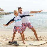 Wave Stripe LS Rash Top - HoneyBug 