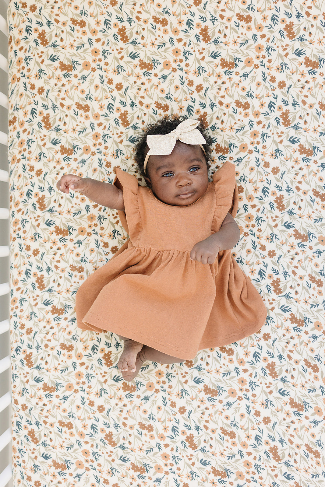 Harvest Floral Muslin Crib Sheet - HoneyBug 