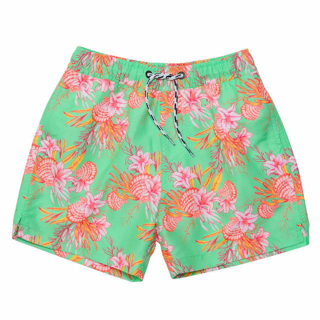 Coastal Shells Sustainable Swim Short - HoneyBug 