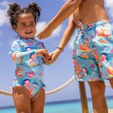 Kaleido Fish Sustainable Swim Short - HoneyBug 