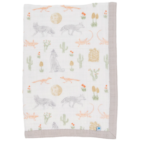 Cotton Muslin Baby Quilt - Desert Night - HoneyBug 