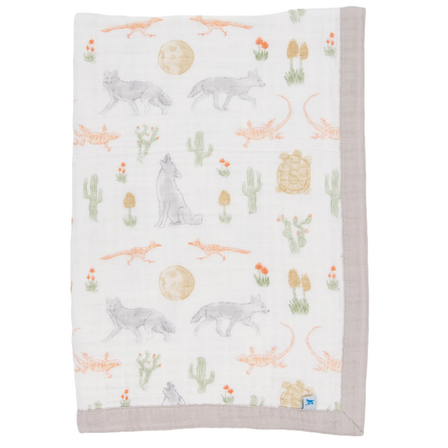 Cotton Muslin Baby Quilt - Desert Night - HoneyBug 