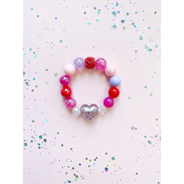 Glitter Heart Bracelet - HoneyBug 