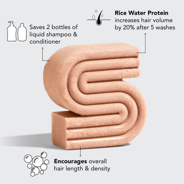 Rice Water Shampoo Bar for Hair Growth - HoneyBug 