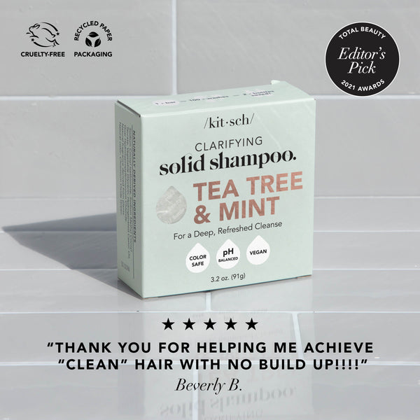 Tea Tree + Mint Clarifying Shampoo Bar by KITSCH - HoneyBug 
