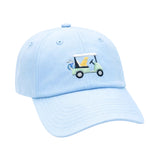 Dog in Golf Cart Baseball Hat