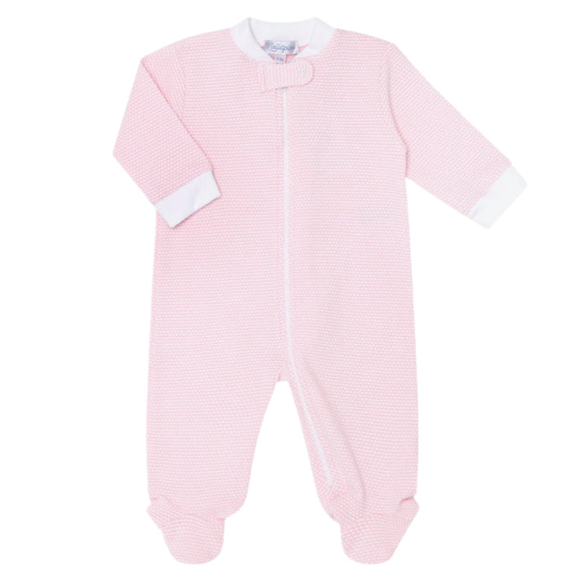 Pink Bubble Zipper Footie - HoneyBug 