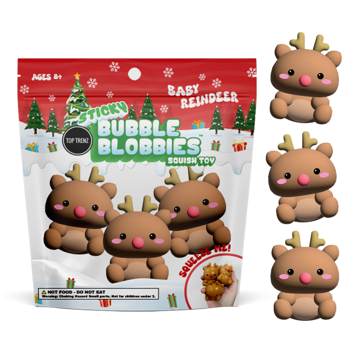 Sticky Bubble Blobbies - Reindeer - HoneyBug 