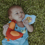 Farm Animal - Red Rooster Rattle - HoneyBug 