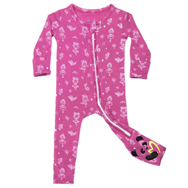 Ballerina Bamboo Convertible Footie - HoneyBug 